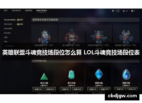 英雄联盟斗魂竞技场段位怎么算 LOL斗魂竞技场段位表